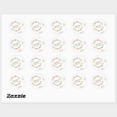Hoop op een ontmoeting ronde sticker (Vel)