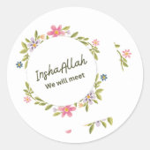 Hoop op een ontmoeting ronde sticker (Voorkant)