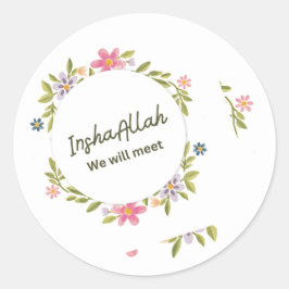 Hoop op een ontmoeting ronde sticker