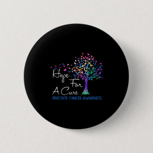 Hoop op een remedie Prostaatkanker Awareness Tree Ronde Button 5,7 Cm