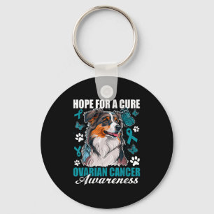 Hoop op een remedie voor eierstokkanker Awareness  Sleutelhanger
