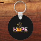 Hoop op een wereld met kinderkanker sleutelhanger (Voorkant)