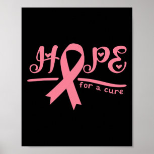 Hoop op een zuiver borstkankerbewustzijn poster