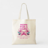 Hoop op genezing roze lint borstkanker bewustzijn tote bag (Achterkant)