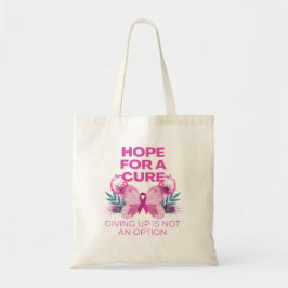 Hoop op genezing roze lint borstkanker bewustzijn tote bag