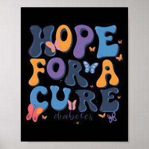 Hoop op genezing van diabetes bewustzijn poster