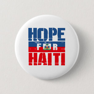 Hoop op Haïti Ronde Button 5,7 Cm