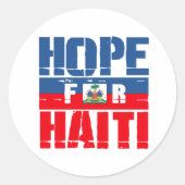Hoop op Haïti Ronde Sticker (Voorkant)