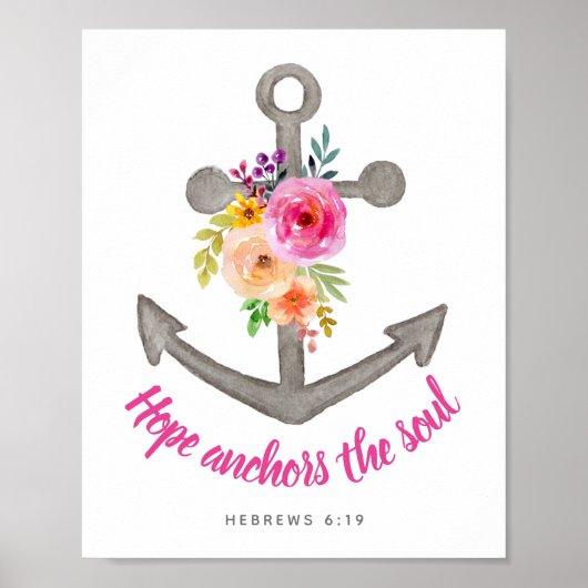 Hoop op het Poster van de sol Floral Anchor (Voorkant)