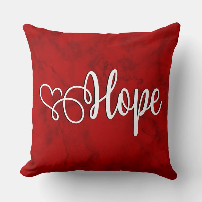 Hoop op Marbled Red - Sierkussen (Voorkant)