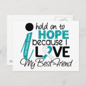 Hoop op mijn beste vriend baarmoederhalskanker briefkaart (Voorkant / Achterkant)