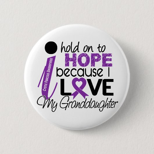 Hoop op mijn kleindochter Cystic Fibrosis Ronde Button 5,7 Cm (Voorkant)