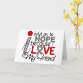 Hoop op mijn vriend Brain Tumor Kaart (Gele Bloem)