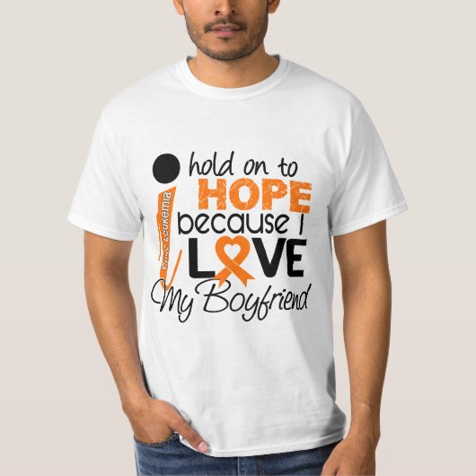Hoop op mijn vriend leukemie t-shirt (Voorkant)