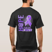 Hoop op mijn vrouw Hodgkins Lymphoma T-shirt (Achterkant)