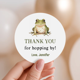Hoop op Over Frog Baby shower Ronde Sticker
