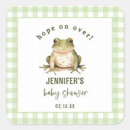 Hoop op Over Frog Baby shower Vierkante Sticker
