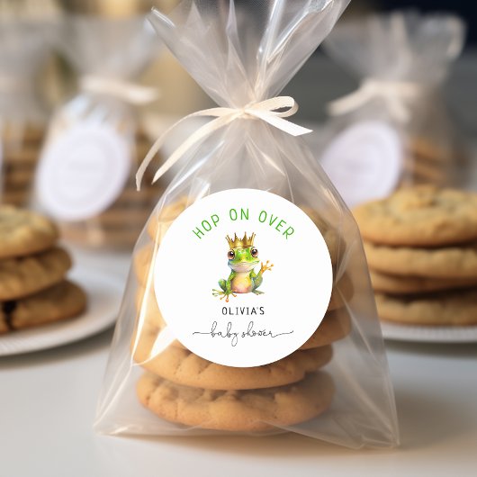 Hoop op Over Frog Prince Baby shower Ronde Sticker