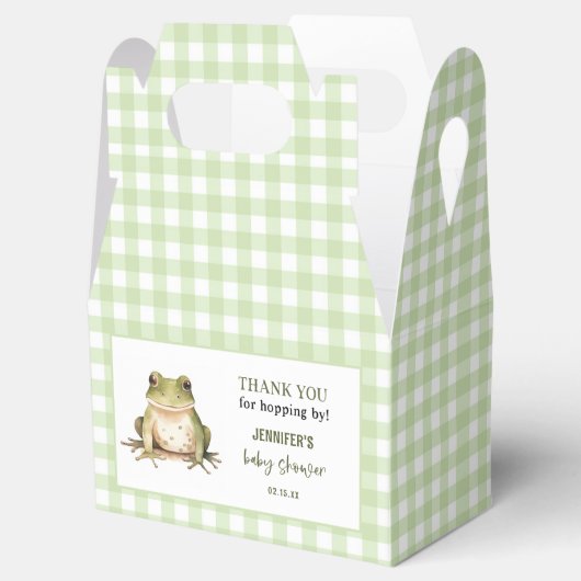 Hoop op Over Frog Theme Baby shower Bedankdoosjes (Geopend)