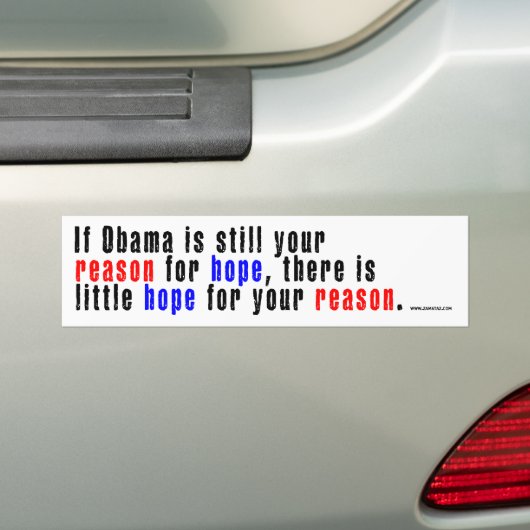 Hoop op reden? bumpersticker (Op auto)