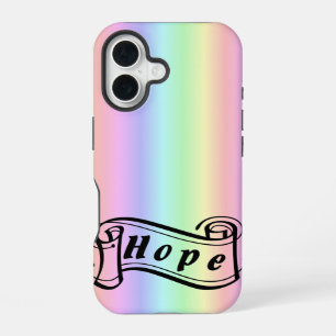 Hoop op regenboog iPhone 16 hoesje