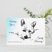 Hoop op snel herstel, West Highland Terrier Feestdagenkaart (Staand voorkant)