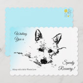 Hoop op snel herstel, West Highland Terrier Feestdagenkaart (Voorkant / Achterkant)