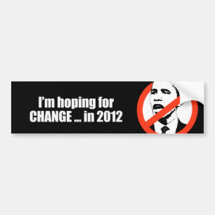 Hoop op verandering in 2012 bumpersticker