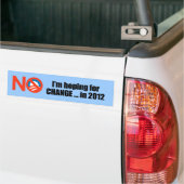 Hoop op verandering in 2012 bumpersticker (Op Truck)