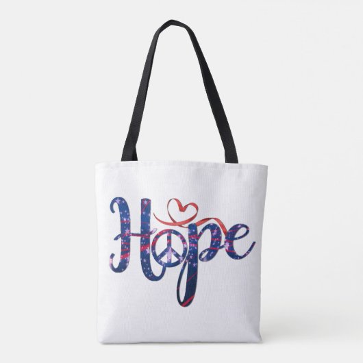 Hoop op vrede Canvas tas (Achterkant)