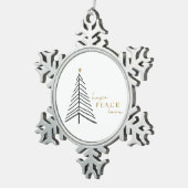 hoop op vrede. Kerst Sneeuwvlok ingelijst Ornament (Rechts)