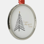 Hoop op vrede liefde. Kerst vakantie Ornament (Rechts)