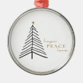 Hoop op vrede liefde. Kerst vakantie Ornament (Voorkant)