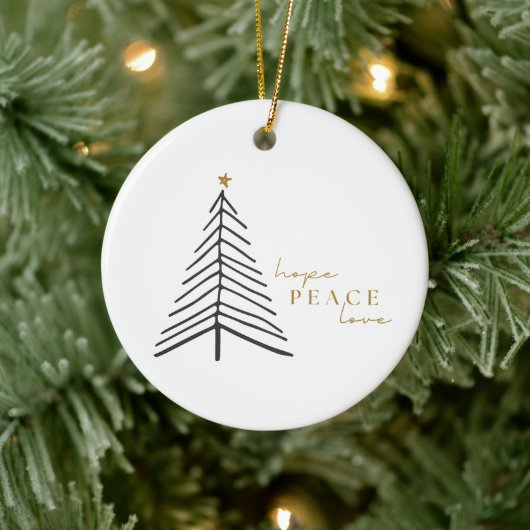 Hoop op vrede liefde. Kerst vakantie Ornament (Boom)