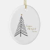 Hoop op vrede liefde. Kerst vakantie Ornament (Rechts)