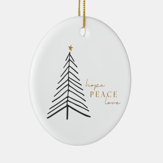 Hoop op vrede liefde. Kerst vakantie Ornament (Rechts)