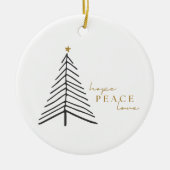 Hoop op vrede liefde. Kerst vakantie Ornament (Voorkant)