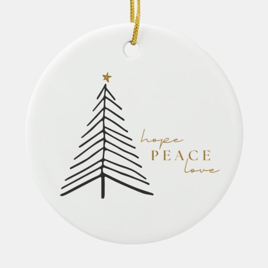 Hoop op vrede liefde. Kerst vakantie Ornament (Voorkant)