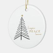 Hoop op vrede liefde. Kerst vakantie Ornament (Links)