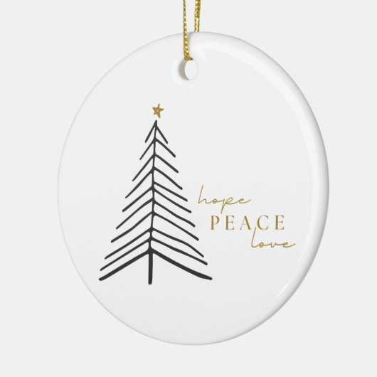 Hoop op vrede liefde. Kerst vakantie Ornament (Links)