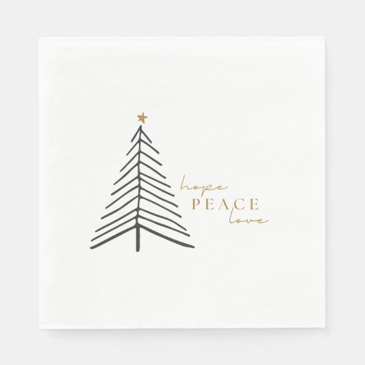 Hoop op vrede liefde. Kerst vakantie papier servet (Voorkant)