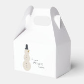 Hoop op vrede liefde. Kerstmis Sneeuwman Favor Box Bedankdoosjes (Achterkant)