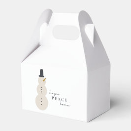 Hoop op vrede liefde. Kerstmis Sneeuwman Favor Box Bedankdoosjes