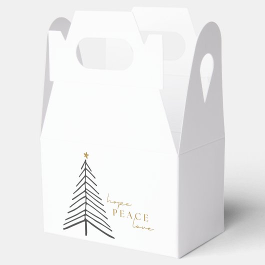 Hoop op vrede liefde. Kerstvakantie Favorietendoos Bedankdoosjes (Geopend)