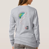 Hoop op wereldvrede | Dames lange mouw T-shirt (Achterkant)