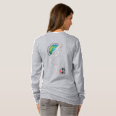 Hoop op wereldvrede | Dames lange mouw T-shirt (Achterkant volledig)
