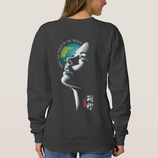 Hoop op wereldvrede | Vrouwen Trui (Achterkant)