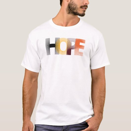 Hoop, optimisme, retro. t-shirt (Voorkant)