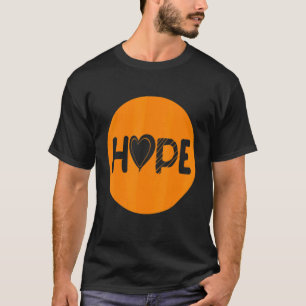 Hoop Oranje lint multiple sclerose Bewustheid T-shirt