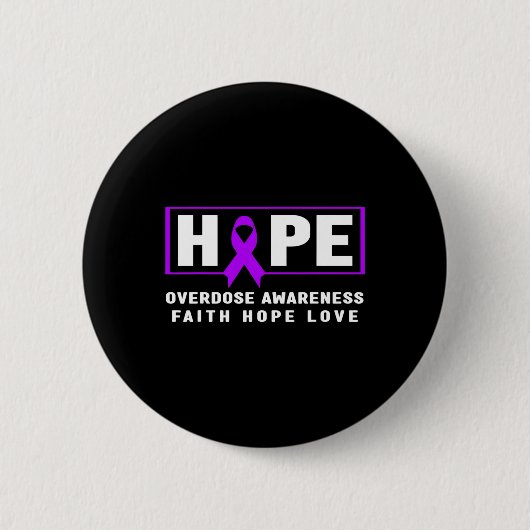 Hoop Overdosis Bewustzijn Ronde Button 5,7 Cm (Voorkant)
